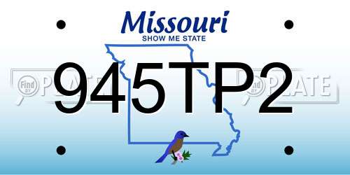 945TP2 Missouri License Plate