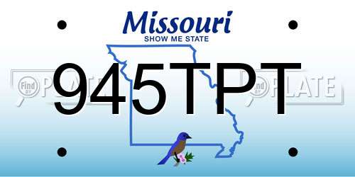 945TPT Missouri License Plate