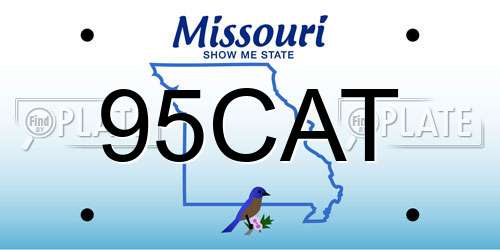 95CAT Missouri License Plate