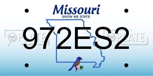 972ES2 Missouri License Plate