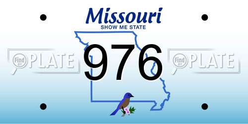 976 Missouri License Plate