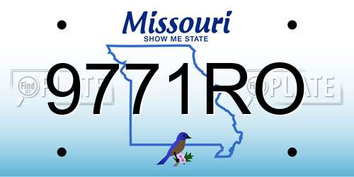 9771RO Missouri License Plate