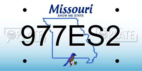977ES2 Missouri License Plate