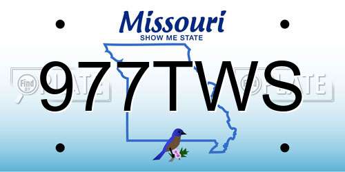 977TWS Missouri License Plate