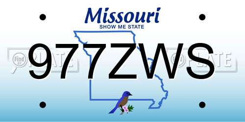 977ZWS Missouri License Plate