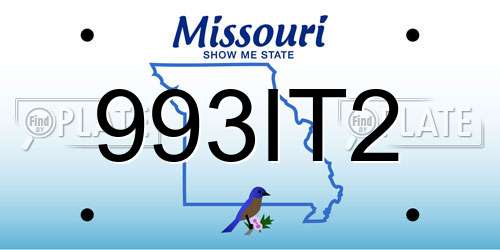 993IT2 Missouri License Plate