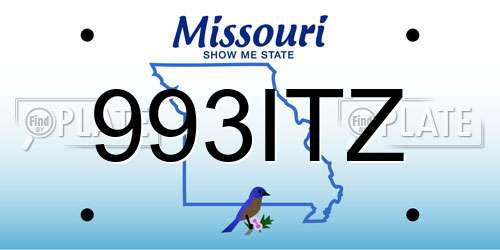 993ITZ Missouri License Plate