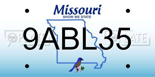 9ABL35 Missouri License Plate