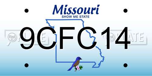 9CFC14 Missouri License Plate