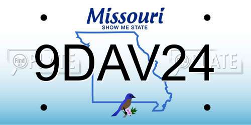 9DAV24 Missouri License Plate