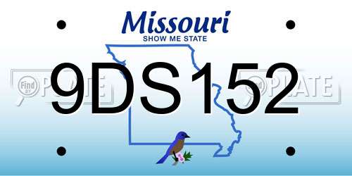 9DS152 Missouri License Plate