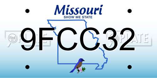 9FCC32 Missouri License Plate