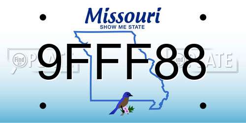 9FFF88 Missouri License Plate