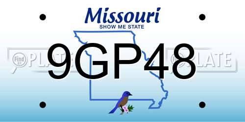 9GP48 Missouri License Plate