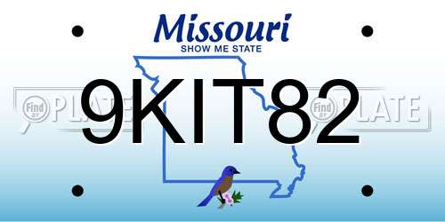 9KIT82 Missouri License Plate