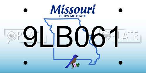 9LB061 Missouri License Plate