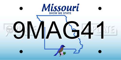 9MAG41 Missouri License Plate