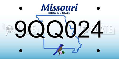 9QQ024 Missouri License Plate