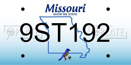 9ST192 Missouri License Plate