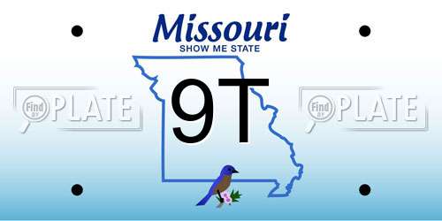 9T Missouri License Plate