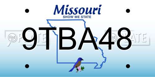 9TBA48 Missouri License Plate