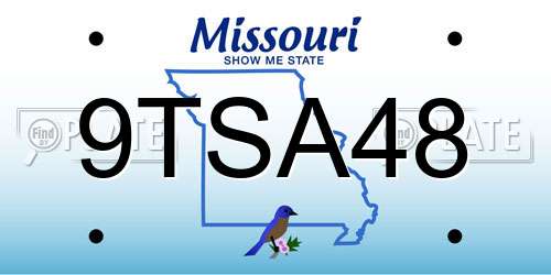 9TSA48 Missouri License Plate