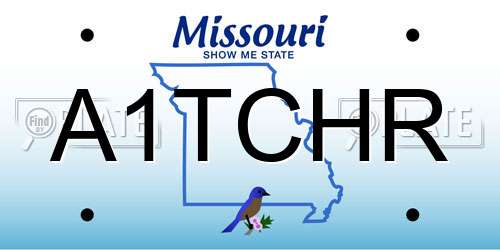 A1TCHR Missouri License Plate