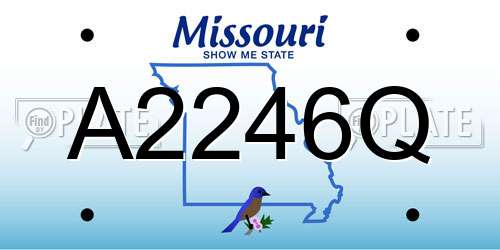 A2246Q Missouri License Plate