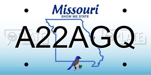 A22AGQ Missouri License Plate