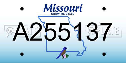 A255137 Missouri License Plate