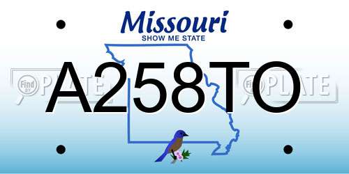 A258TO Missouri License Plate