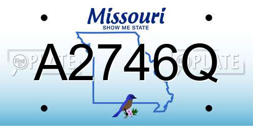 A2746Q Missouri License Plate