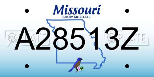 A28513Z Missouri License Plate
