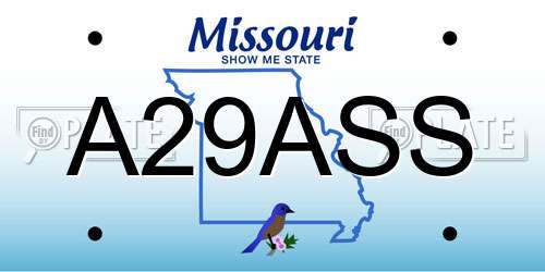 A29ASS Missouri License Plate