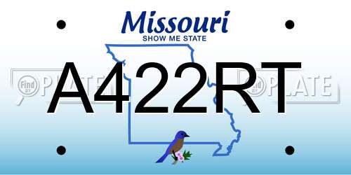 A422RT Missouri License Plate