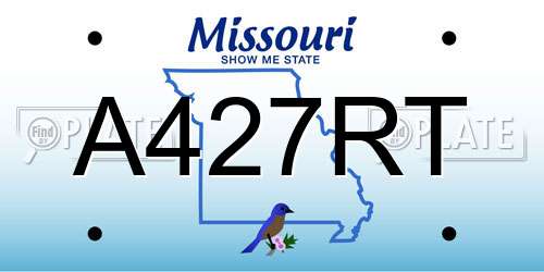 A427RT Missouri License Plate