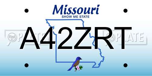 A42ZRT Missouri License Plate