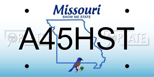 A45HST Missouri License Plate