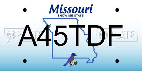 A45TDF Missouri License Plate