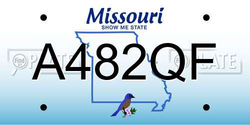 A482QF Missouri License Plate