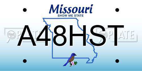 A48HST Missouri License Plate