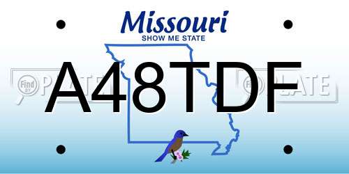 A48TDF Missouri License Plate