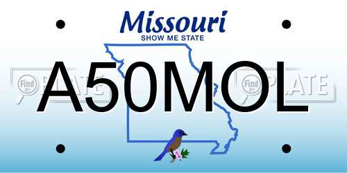 A50MOL Missouri License Plate