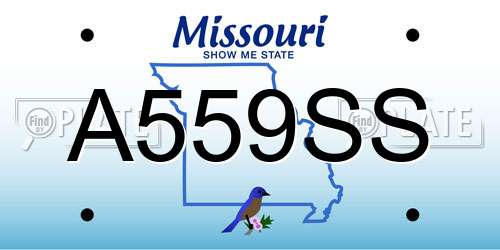 A559SS Missouri License Plate