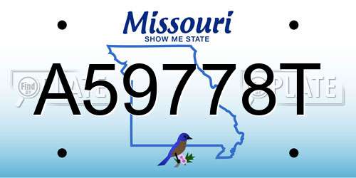 A59778T Missouri License Plate