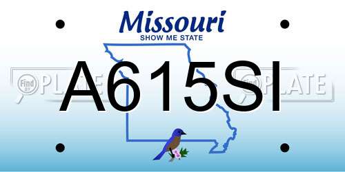 A615SI Missouri License Plate