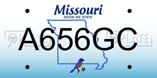 A656GC Missouri License Plate