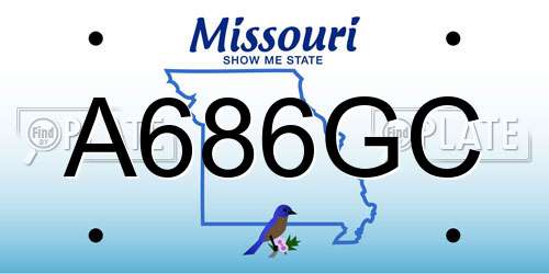 A686GC Missouri License Plate