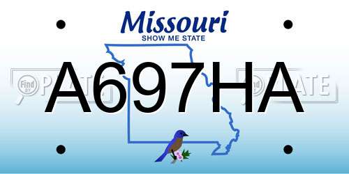 A697HA Missouri License Plate
