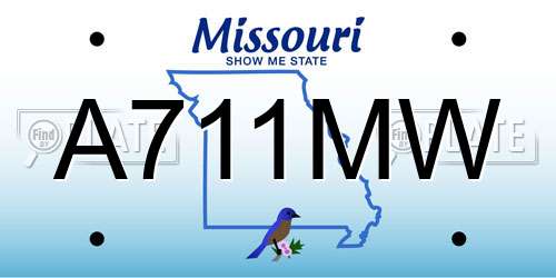 A711MW Missouri License Plate